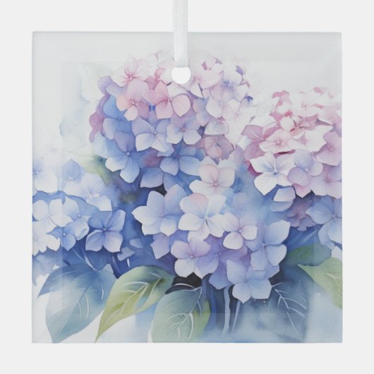 Christmas Hydrangea Glass Ornament (Voorkant)