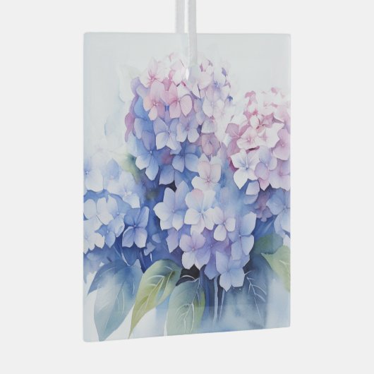 Christmas Hydrangea Glass Ornament (Voorkant Rechts)