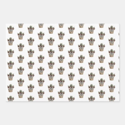 Christmas Hygge Wrapping Paper Flat Sheet Set van  (Voorkant 2)