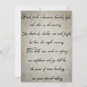 Christmas Hymn Holiday Kaart