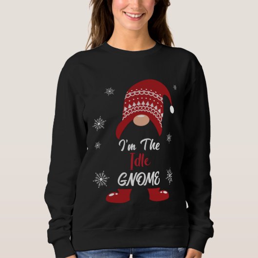 Christmas I am the Idle Gnome Xmas Men Women Trui (Voorkant)