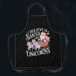 Christmas I Believe In Santa And Unicorns Xmas Schort<br><div class="desc">Ik geloof in de kerstman en eenhoorns grappige kerstpyjama</div>