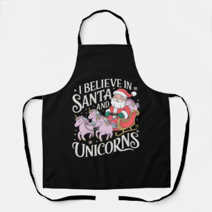 Christmas I Believe In Santa And Unicorns Xmas Schort