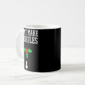 Christmas I Didnt Make Rules Mistletoe Funny Xmas  Koffiemok (Voorkant links)