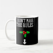 Christmas I Didnt Make Rules Mistletoe Funny Xmas  Koffiemok (Links)