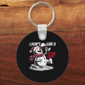 Christmas I Don't Give A Sip Funny Winter Xmas Sno Sleutelhanger (Voorkant)