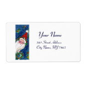 CHRISTMAS I LETTER/SANTA CLAUS MET RED RIBBON ETIKET (Voorkant)