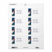 CHRISTMAS I LETTER/SANTA CLAUS MET RED RIBBON ETIKET (Full Sheet)