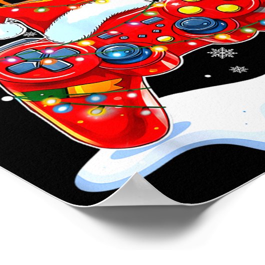 Christmas I Paused My Game To Be Here Funny Sarcas Poster (Hoek)