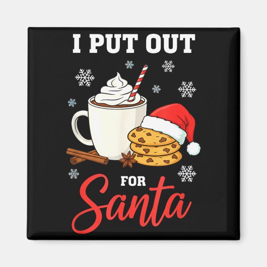 Christmas I Put Out For Santa Funny Milk And Cooki Magneet (Voorkant)