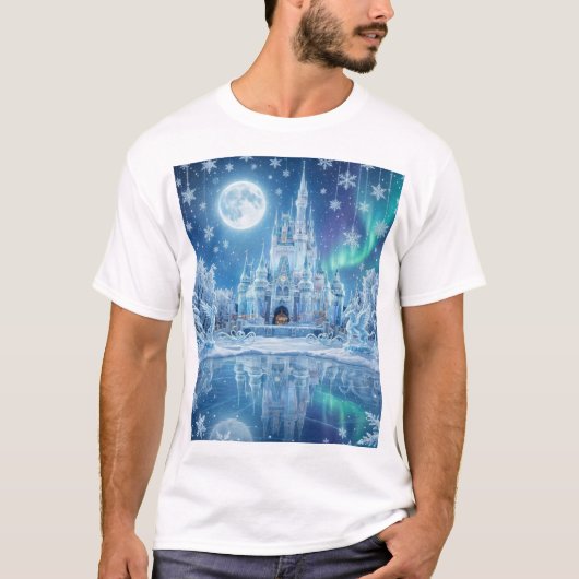 Christmas Ice Castle – A Winter Fantasy Realm T-shirt (Voorkant)