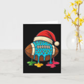 Christmas Ice Cream Drip Boys Football Player Amer Kaart (Gele Bloem)