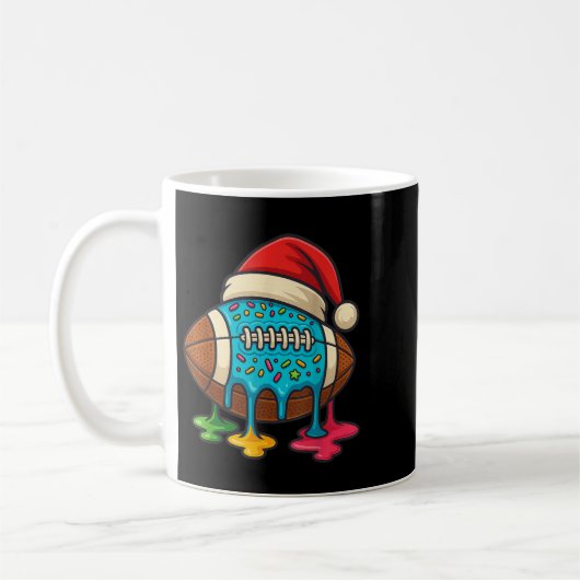 Christmas Ice Cream Drip Boys Football Player Amer Koffiemok (Links)