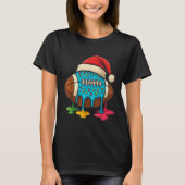 Christmas Ice Cream Drip Boys Football Player Amer T-shirt (Voorkant)
