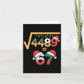 Christmas Ice Cream Drip Meme Slang Square Root 44 Kaart (Voorkant)