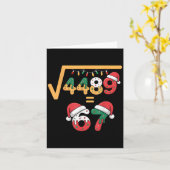 Christmas Ice Cream Drip Meme Slang Square Root 44 Kaart (Gele Bloem)