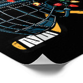 Christmas Ice Hockey Helmet Santa Xmas Men Boys Ki Poster (Hoek)