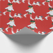 christmas-ice-skating cadeaupapier (Hoek)