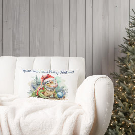 Christmas Iguana Lumbar Sierkussen Kussen