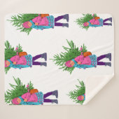 Christmas Illustrated Holiday Sherpa Blanket Deken (Voorkant (horizontaal))