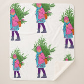 Christmas Illustrated Holiday Sherpa Blanket Sherpa Deken (Voorkant)