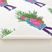 Christmas Illustrated Holiday Sherpa Blanket Sherpa Deken (3/4)