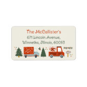 Christmas Illustratio Holiday Return Address Label (Voorkant)