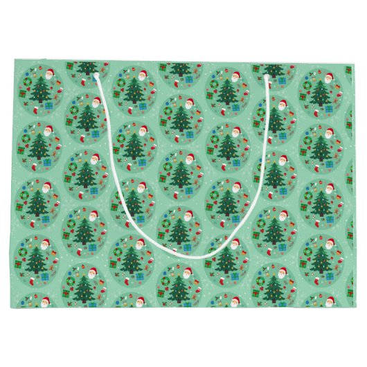 Christmas Illustrations Holiday Groot Cadeauzakje (Achterkant)