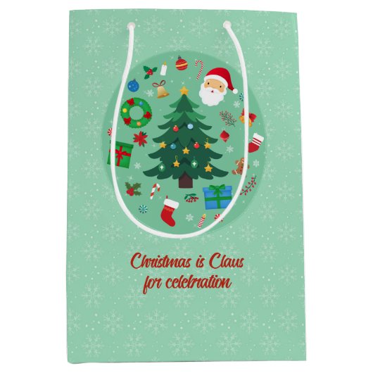 Christmas Illustrations Holiday Medium Cadeauzakje (Voorkant)