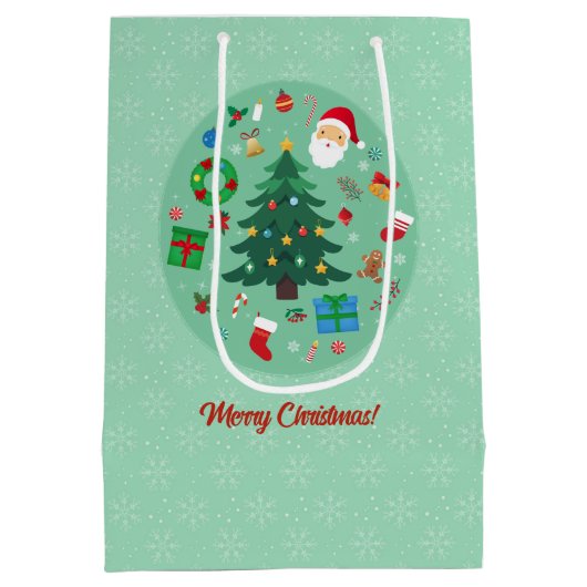 Christmas Illustrations Holiday Medium Cadeauzakje (Achterkant)