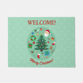 Christmas Illustrations Holiday Party Deurmat