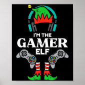 Christmas Im Gamer Elf Cute Xmas Gaming Boys Kids Poster (Voorkant)