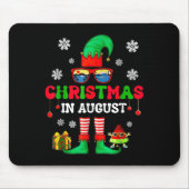 Christmas In August Funny Elf For Summer Xmas Men Muismat (Voorkant)