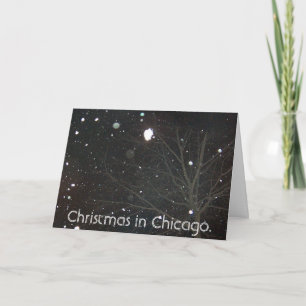 Christmas in Chicago. Feestdagen Kaart
