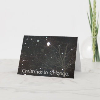 Christmas in Chicago. Feestdagen Kaart