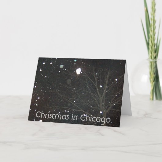 Christmas in Chicago. Feestdagen Kaart (Voorkant)