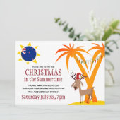 CHRISTMAS IN DE SUMMERTIME New Zealand BBQ Kaart (Staand voorkant)