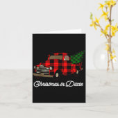Christmas In Dixie Down South Plaid Holiday  Kaart (Gele Bloem)