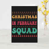 Christmas In February Squad Family Group Matching Kaart (Gele Bloem)