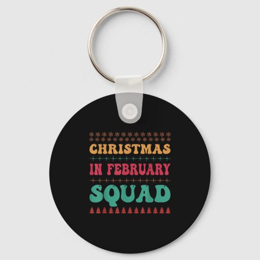 Christmas In February Squad Family Group Matching  Sleutelhanger (Voorkant)