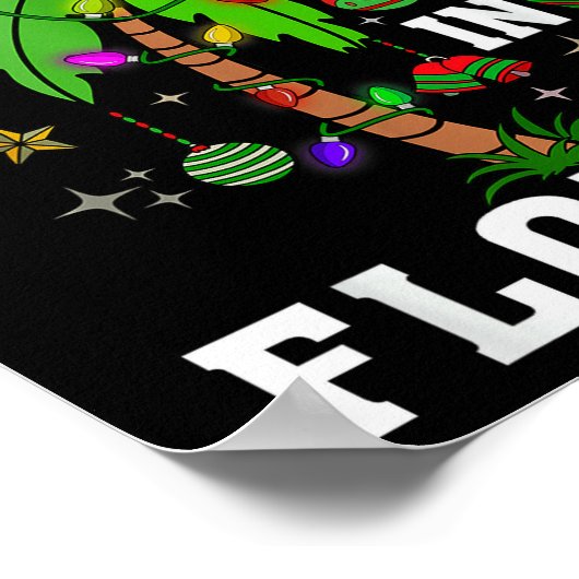 Christmas In Florida Deck The Palm Tree Xmas Winte Poster (Hoek)