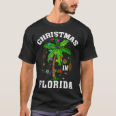 Christmas In Florida Deck The Palm Tree Xmas Winte T-shirt (Voorkant)