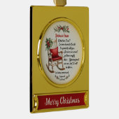 Christmas in Heaven Memorial – Customizable  Verguld Banner Ornament (Rechts)