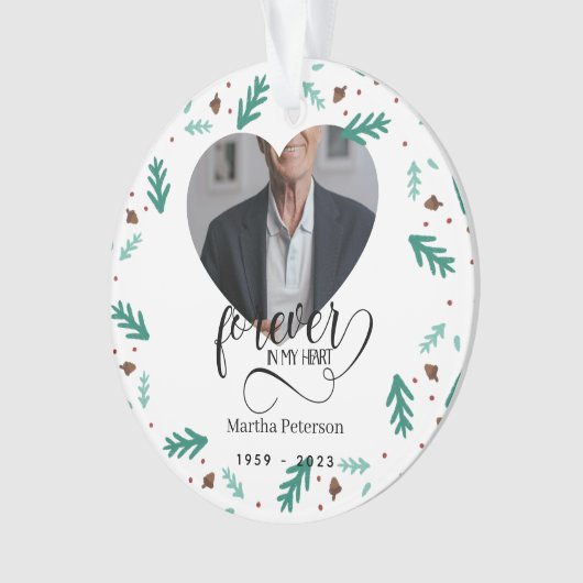 Christmas in Heaven Memorial Ornament – Personaliz (voorkant)