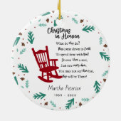 Christmas in Heaven Memorial Ornament – Personaliz (Achterkant)