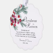 Christmas In Heaven Memorial Photo Ornament Kaart (Links)