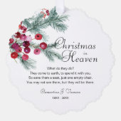 Christmas In Heaven Memorial Photo Ornament Kaart (Voorkant)