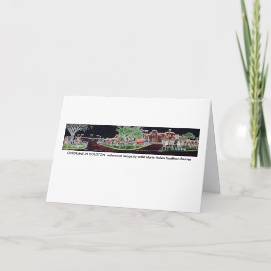 CHRISTMAS IN HOUSTON FEESTDAGEN KAART (Voorkant)