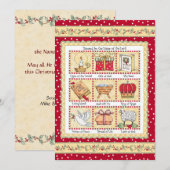 Christmas. In Jesus Name. Flat Card. Feestdagenkaart (Voorkant / Achterkant)