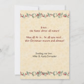 Christmas. In Jesus Name. Flat Card. Feestdagenkaart (Achterkant)